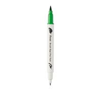 Pentel SESW30C-T111E Brush Sign Pen Twin Fibre-Tip Pen with Two Flexible Writing Tips, Water Based Ink, Light Green, Pack of 1