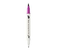 Pentel SESW30C-T120E Brush Sign Pen Twin Fibre-Tip Pen with Two Flexible Writing Tips, Water-Based Ink, Magenta (Pack of 1)