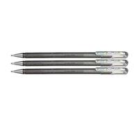Pentel K110 Hybrid DualMetallic Gel Rollerball, 1.0mm Tip, Metallic Silver (Single Pen)