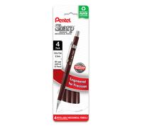 Pentel Sharp Mechanical Pencil (0.3mm) Extra Fine Line Brown Barrel Pack of 4 (P203PF4E)