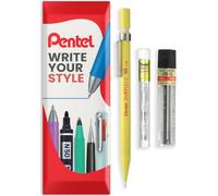 Pentel Sharplet-2 Mechanical Pencil 0.5mm HB Leads Eraser Set Yellow | Automatic, Refillable, Lightweight, Fine Tip