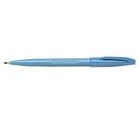 Pentel Sign Pen 1.0mm Line Dye Based Ink Original Fiber Tipped Pen - Light Blue (Pack of 12)