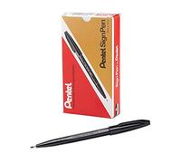 Pentel Sign Pen - Black, Pack of 12