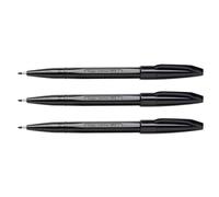 Pentel S520 Sign Pen, Fibre Tip Pen for Graphics and Illustrations, Black ink (Single Pen)