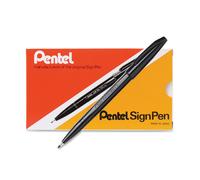 Pentel Sign Pen S520-C Fibre Tip - Colour Choice, Black, Blue, Red or Green