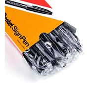 Pentel® Sign Pens®, Fine Point, 2.0 mm, Black Barrel, Black Ink, Pack Of 12 Pens