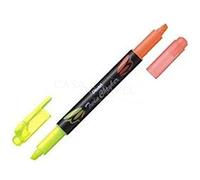 'Pentel SLW8 Single Highlighter Twin Checker 2 Spikes, Yellow/Orange