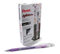 Pentel Sparkle Pop Metallic Gel Pen, (1.0mm) Bold Line, Violet/Blue Ink, Box of 12 Pens (K91-DV)