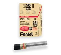 Pentel Super Hi-Polymer Leads 0.5 mm H Medium 12 Leads Per Tube