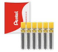 Pentel Super Hi-Polymer Mechanical Refill Leads - for Automatic/Mechanical Pencils - in Pillow Packaging (0.9mm HB, Pack of 6)