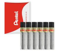 Pentel Super Hi-Polymer Mechanical Refill Leads - for Automatic/Mechanical Pencils - in Pillow Packaging (0.5mm 2B, Pack of 6)