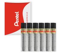 Pentel Super Hi-Polymer Mechanical Refill Leads - for Automatic/Mechanical Pencils - in Pillow Packaging (0.5mm H, Pack of 6)