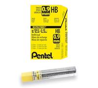 Pentel Super Hi-Polymer Refill Leads 0.9 mm, Grade HB (Pack of 12 Tubes)