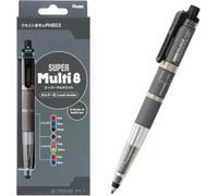 Pentel Super Multi 8 Multicolour Pencil, XPH803ST, 8-in-1 Multifunction Pen with Refill Set and Sharpener, Made in Japan