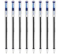 Pentel Superb Ballpoint Pen Ball Point Pens 0.7mm Nib Tip 0.25mm Line Width Fine Line Refillable Ink BK77 - Pack Of 8 - Blue Ink