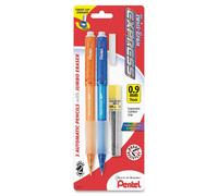 Pentel Twist-Erase Express Automatic Pencil with Lead and Eraser 0.9mm QE419FLEBP2 Assorted