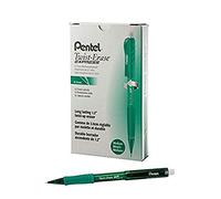 Pentel Twist-Erase EXPRESS Mechanical Pencil (0.7mm) Green Barrel , 12 pack (QE417D)