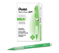 Pentel Twist-Erase Express Mechanical Pencil (0.9mm) Fashion Color, Light Green Barrel, Box of 12 (QE419K)