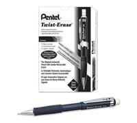 Pentel Twist-Erase III Mechanical Pencil (0.9mm) Black Barrel, 12 Pack (QE519A)