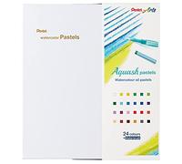 Pentel Aquash Watercolour Oil Pastels Assorted Colours + Brush - Pack 24