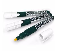 Pentel Wet Erase Chalk Marker Pen Medium Chisel Tip Pack of 3 White SMW26