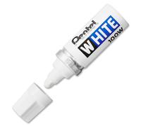 Pentel White 100W Multi-Purpose Permanent Marker Pen - Pack Of 12