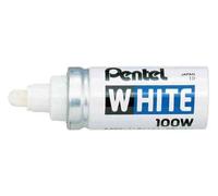 Pentel White 100W Multi-Purpose Permanent Marker Pen - Pack of 3