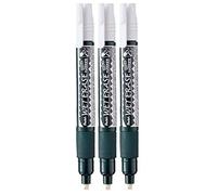 Pentel White Wet Erase Chalk Marker Pens Metal Glass Plastic Stone Blackboard Chalkboard 4mm Chisel Nib With 1.5mm - 4mm Line Width SMW26-WO (Pack Of 3)