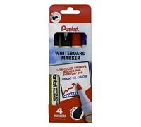 Pentel Whiteboard Marker Bullet Tip Assorted Pack of 4