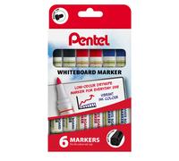 Pentel Whiteboard Marker Bullet Tip Assorted Pack of 6