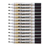 Pentel Whiteboard Marker Bullet Tip Black Pack of 12