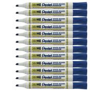 Pentel 4.5mm Chisel Tip White Board Marker - Blue (Pack of 12), MW86-CE