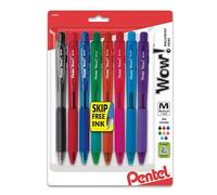Pentel Wow! Colors Retractable Medium Ballpoint Pens 8/Pkg-Assorted Colors