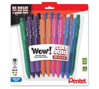 Pentel Wow! Retractable Ballpoint Pens 1.4mm 18/Pkg-Assorted