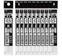 Pentel XBXS5-A Ballpoint Pen Refill 0.5 Black 10 Pieces