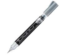 Pentel Dual Metallic Brush Pen - Silver/Metallic Silver - XGFH-DZX