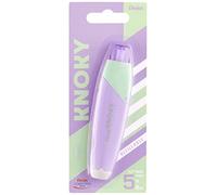 Pentel XZTT805V-WY Knoky Correction Tape with Push Mechanism, Ergonomic Shape, Refillable, Length 6 m, Width 5 mm, Casing Colour: Purple, 1 Item on Blister Card
