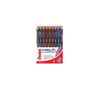 Pentel BL77 Energel XM Retractable Pens, 0.7mm Tip, Assorted Colours (Wallet of 9)
