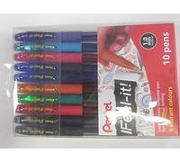 Pentel YBX490/10-M Feel-It Ballpoint Pen - Assorted Colours (Pack of 10)