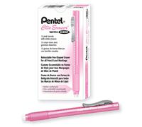 Pentel ZE22P, Clic Eraser Grip, Retractable Eraser, Pink Barrel, Box of 12
