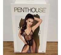PENTHOUSE LINGERIE SWEET BEAST BABYDOLL INC THONG SIZE L/XL - BLACK