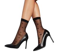 PENTI Dotted Fashion Ankle High | 20 Den One Size Fits All | Sheer Patterned Everyday Socks |Sexy Pop Sock | 2 Colours-Black Nude | (Nude)