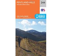 Explorer 344 Pentland Hills Map With Digital Version - Orange, Orange One Size