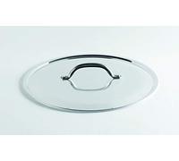Pentole Agnelli Aluminium Round Lid With Steel Bridge, Diameter 28 Cm.