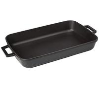Pentole Agnelli Cast Iron Bi Grill Tray, Dimension 26 x 40 Cm, Colour-Matt Black, One Size