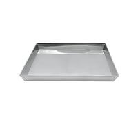 Pentole Agnelli COAL49/345 Rectangular Aluminum Alloy 3003 Tray with Rim, Silver, 45 x 35 cm, 1 Piece