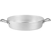 Pentole Agnelli Family Cooking Aluminium Casserole Pot with 2 Handles, Diameter-40 Cm, Silver, 40 cm