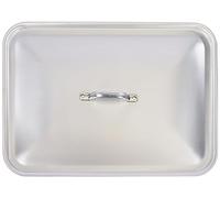 Pentole Agnelli Family Cooking Aluminium Rectangular Roasting Lid, Dimension 35 x 26 Cm, Silver