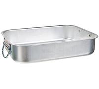Pentole Agnelli Family Cooking Aluminium Rectangular Roasting Plate With Opaque Finish, Length 26 Cm.