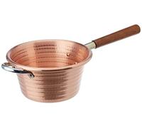 Pentole Agnelli Family Cooking Polenta Pot With Wooden Handle, Diameter 24 Cm., Copper